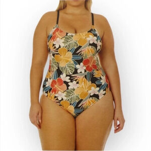 Hurley‎ Floral One Piece Swimsuit Plus Size XXL NWT